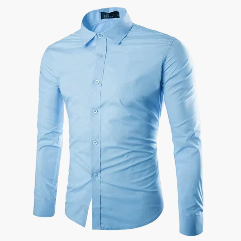 Men's Slim Fit Long Sleeve Business Casual Shirt – Modern Stylish Shirt for Office and Everyday Wear