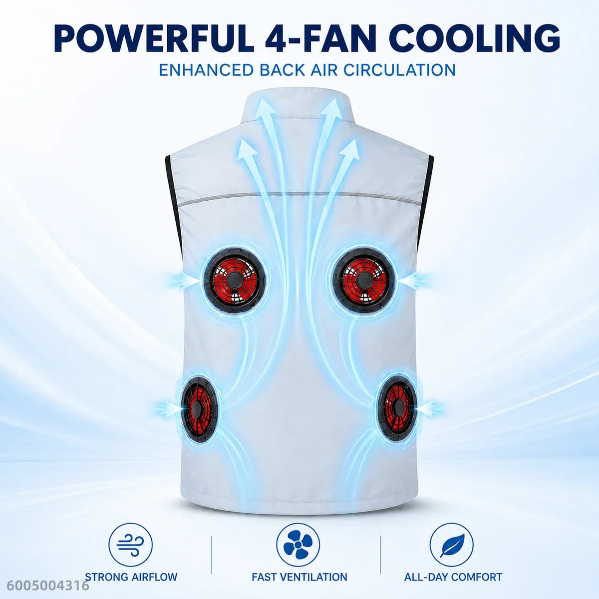 Cooling vest with fans for men and women, lightweight vest