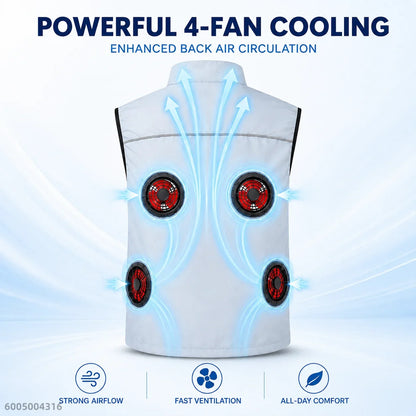 Cooling vest with fans for men and women, lightweight vest