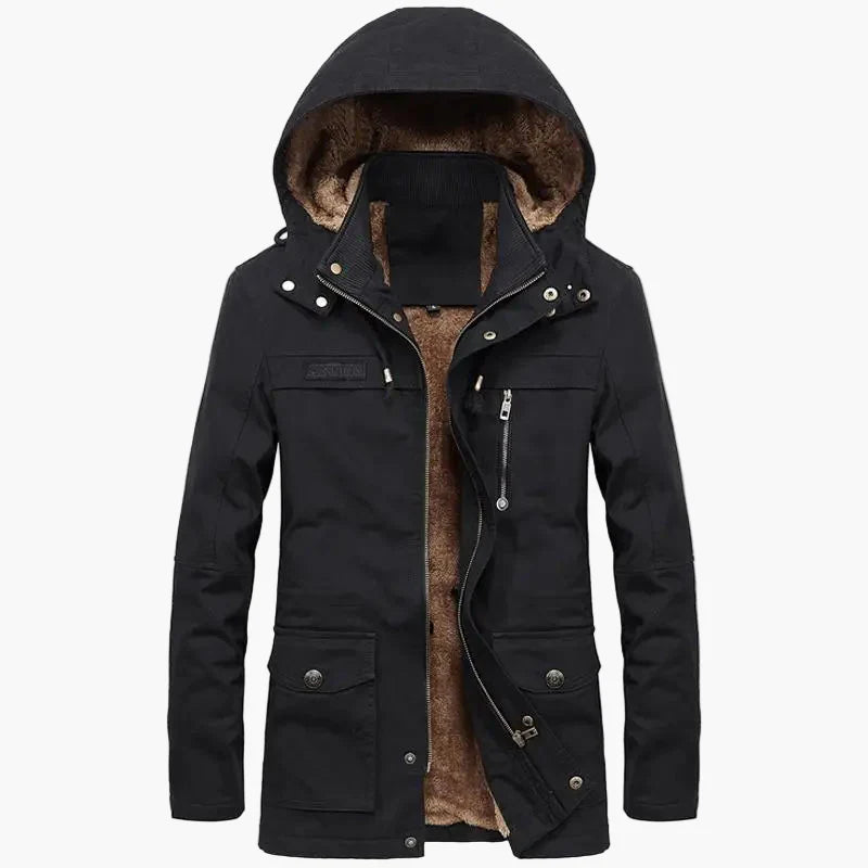 Men's Winter Parka Coat with Hood – Warm Lined Outdoor Jacket for Everyday and Leisure