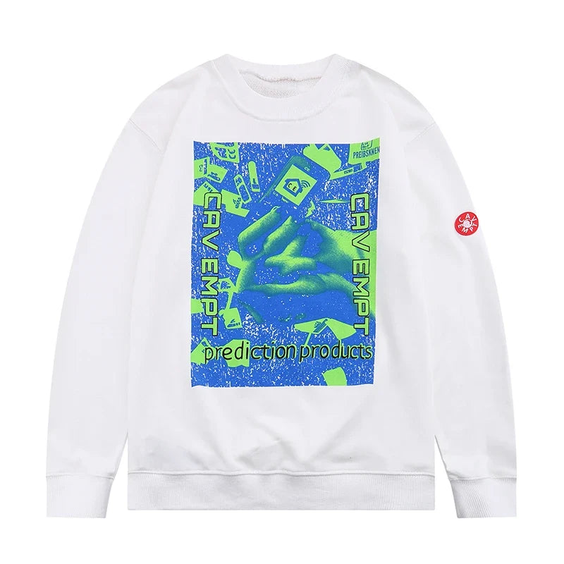 Unisex long-sleeve crew-neck sweatshirt with print