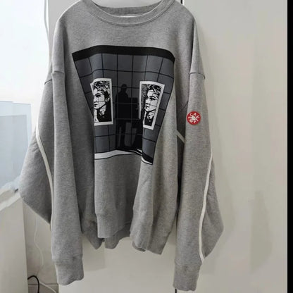 Unisex long-sleeve crew-neck sweatshirt with print
