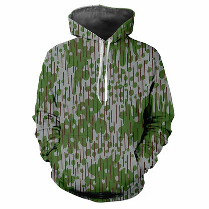 Kapuzenpullover Herren/Unisex Camouflage Muster mit Kängurutasche