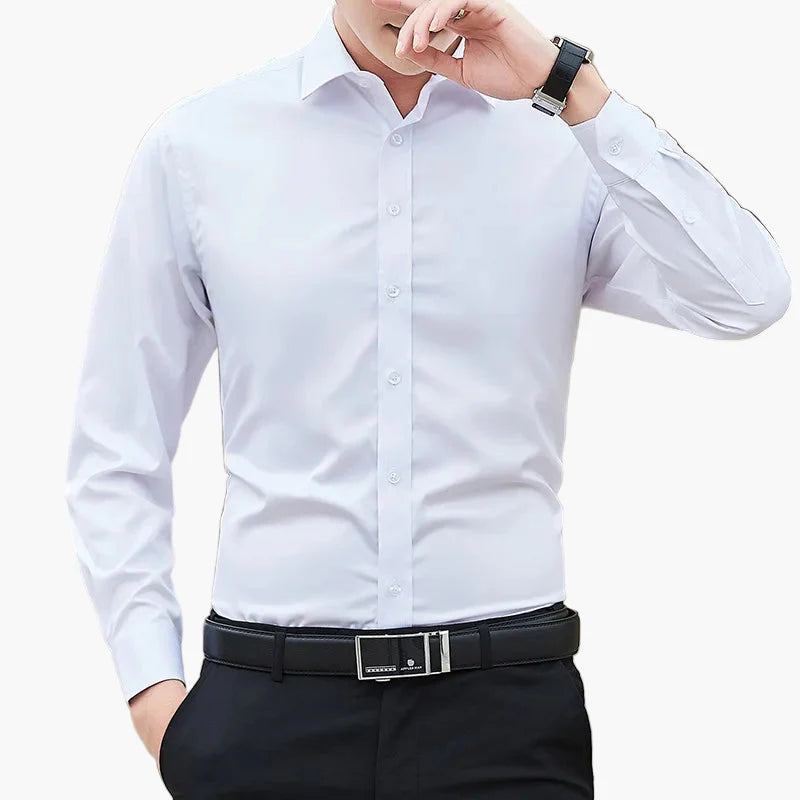 Men's Business Shirt – Classic Long Sleeve Shirt, Elegant for Office & Everyday Use