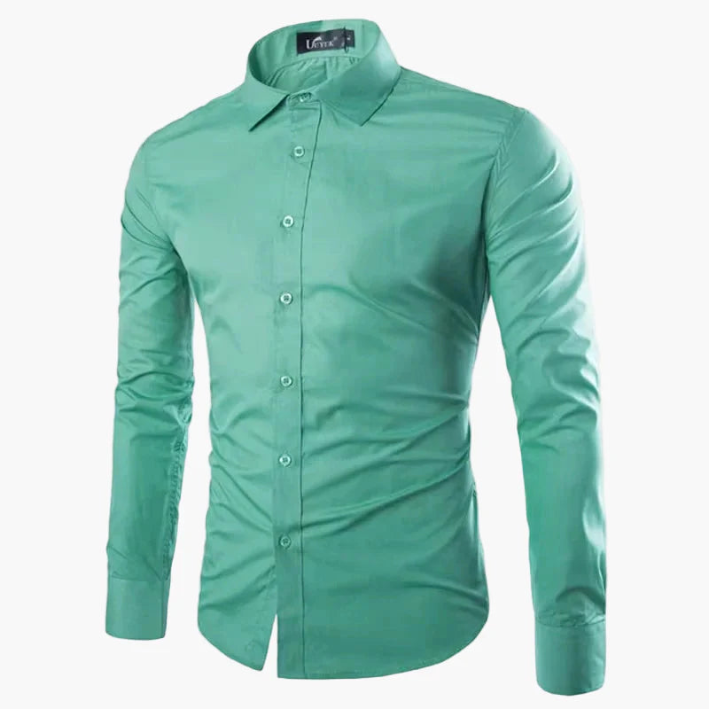 Men's Slim Fit Long Sleeve Business Casual Shirt – Modern Stylish Shirt for Office and Everyday Wear