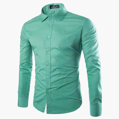 Men's Slim Fit Long Sleeve Business Casual Shirt – Modern Stylish Shirt for Office and Everyday Wear