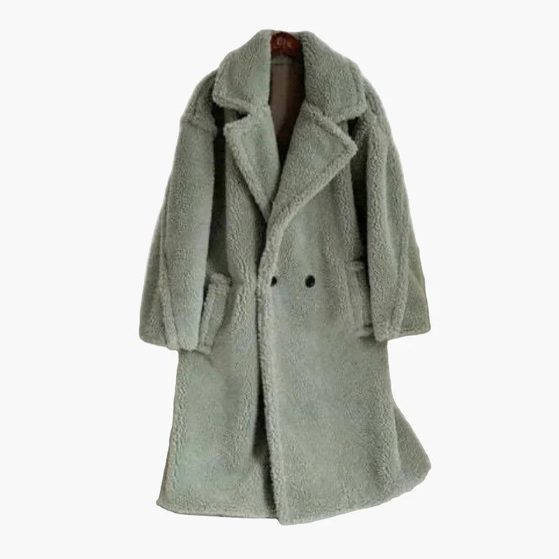 Damen Oversize Teddy Mantel – Modischer Winterstil für Alltag und Freizeit