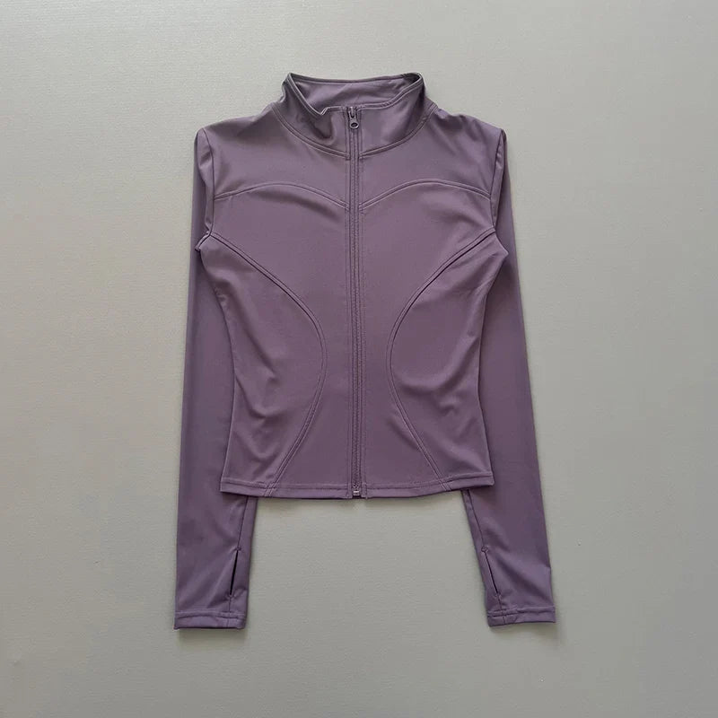 Damen Sportjacke mit Stehkragen & Reißverschluss