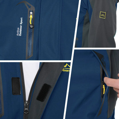 Outdoor Funktionsjacke für Herren – winddicht & wasserabweisend mit Kapuze