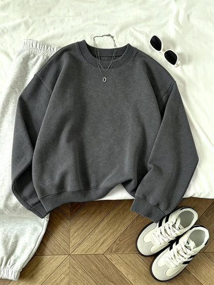 Unisex long-sleeve sweatshirt crew-neck sweater
