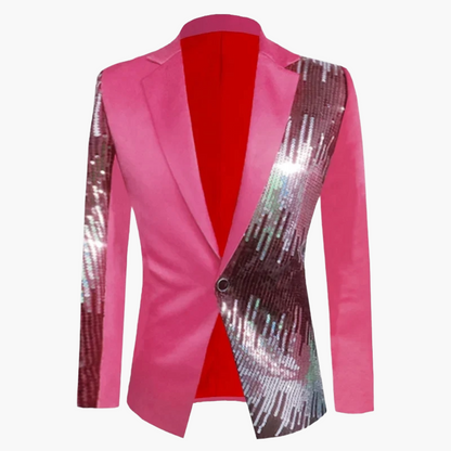 Men's Blazer Modern Glitter Design for Party and Stage – Elegant Single-Breasted Blazer