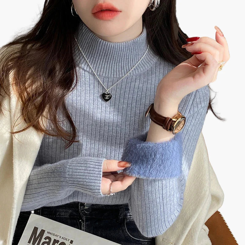 Damen Rollkragenpullover Schlankes Design – Modischer Freizeit-Look