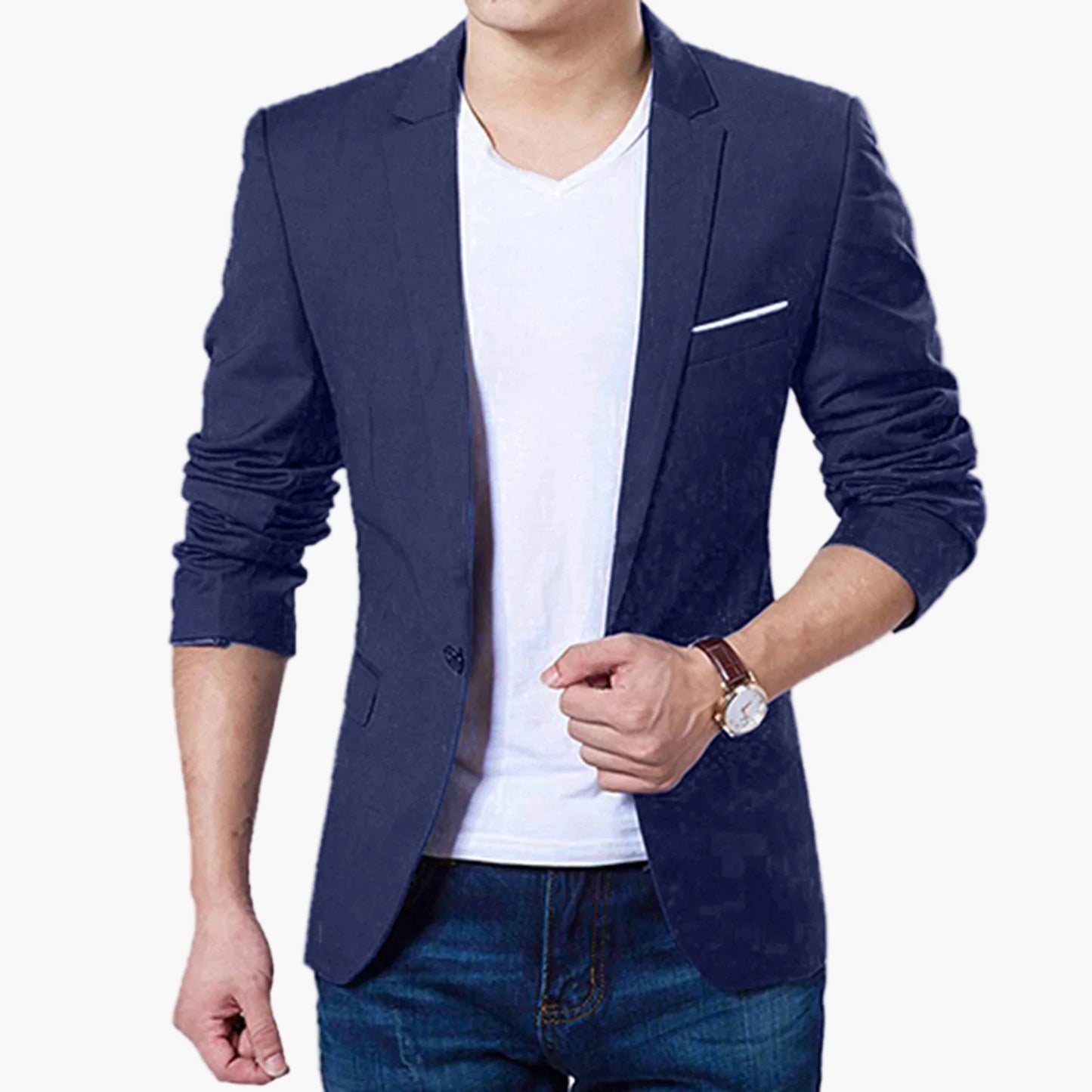 Men's Blazer Slim Fit Modern Business Casual Jacket – Elegant Suit for Office & Everyday Use