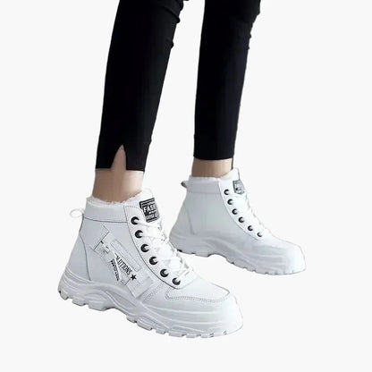 Women's Winter Sneaker Boots – Fashionable High Top Casual Shoes with Warm Lining