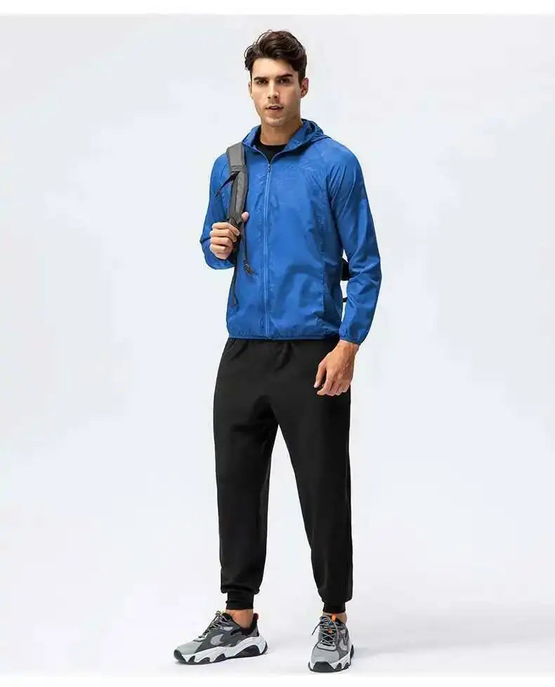 Leichte Kapuzenjacke Windbreaker für Unisex mit Reißverschluss