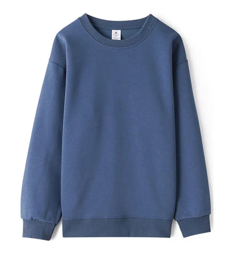 Unisex long-sleeve crew-neck basic sweater in various colors