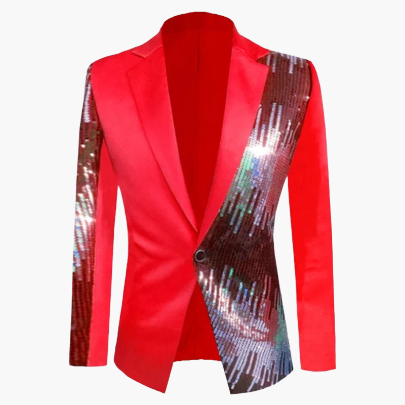 Men's Blazer Modern Glitter Design for Party and Stage – Elegant Single-Breasted Blazer