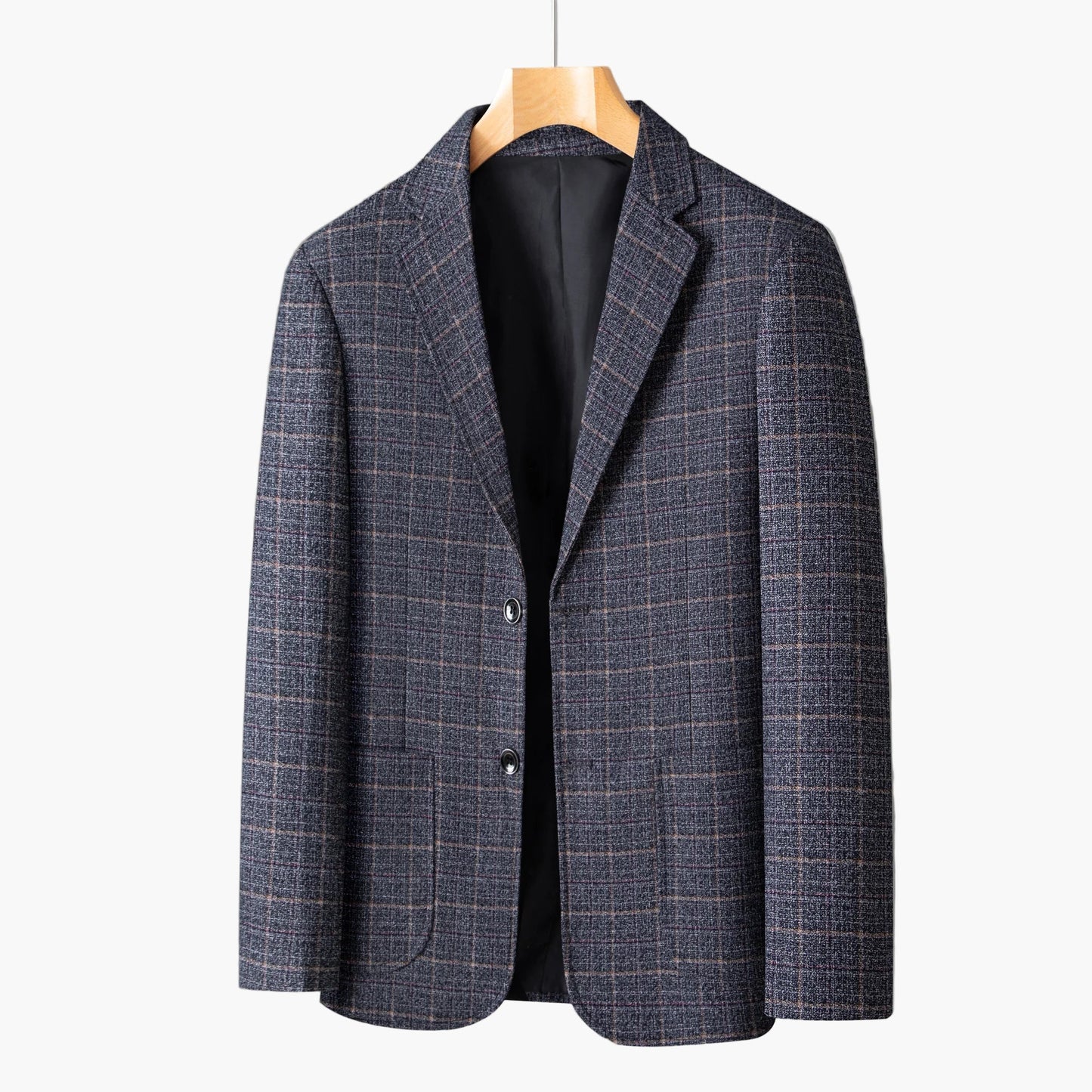 Men's Business Casual Checked Blazer – Modern Blazer Design for Office & Leisure