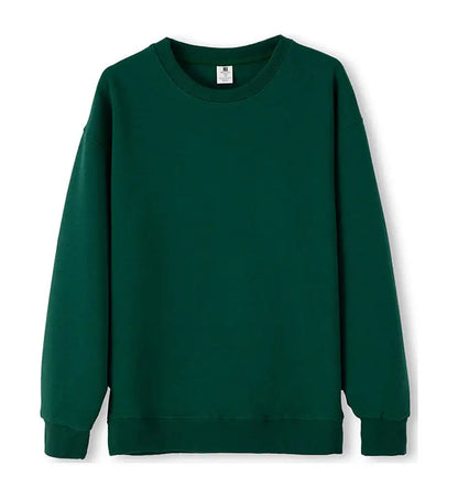 Unisex long-sleeve crew-neck basic sweater in various colors