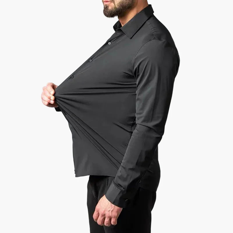 Men's Business Stretch Shirt – Modern, Comfortable Long-Sleeve Shirt for Office & Everyday Use