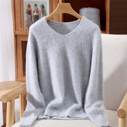 Soft V-Neck Long-Sleeve Sweater