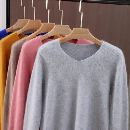 Soft V-Neck Long-Sleeve Sweater