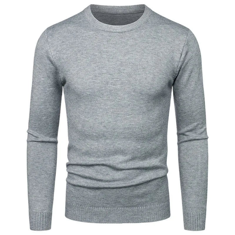 Herren Pullover Rundhalsausschnitt Feinstrick Basic