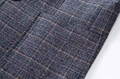 Men's Business Casual Checked Blazer – Modern Blazer Design for Office & Leisure