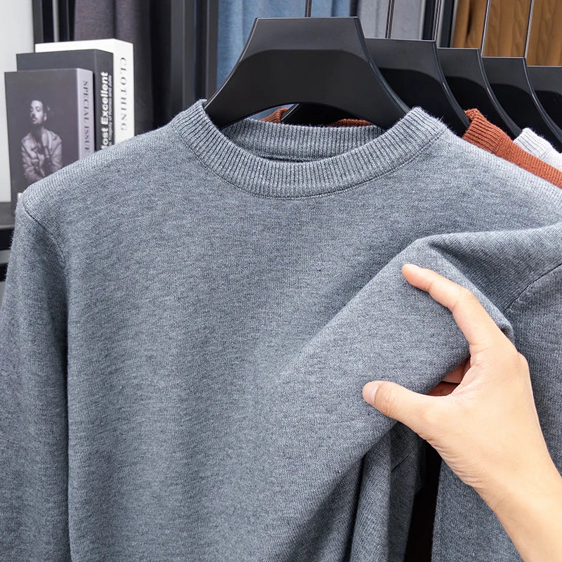 Unisex long-sleeve crew-neck sweater in various colors