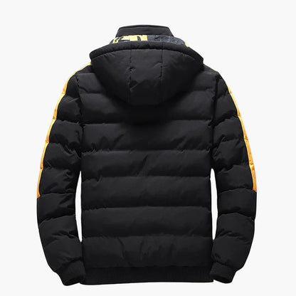 Men's Winter Quilted Jacket BASE Streetwear Hoodie Transitional Jacket Casual