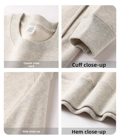 Unisex long-sleeve crew-neck sweatshirt, gray