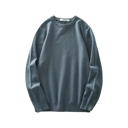 Unisex Langarm Pullover Rundhals Rippbündchen