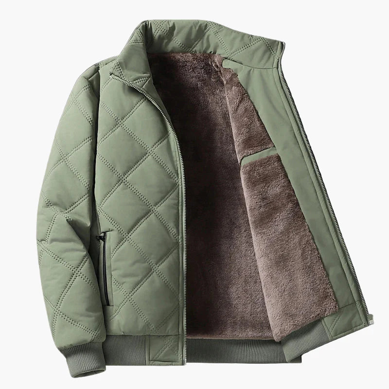 Men's quilted jacket with fleece lining – warm transitional jacket for everyday and leisure use
