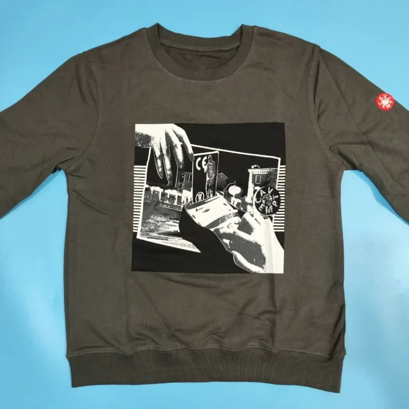 Unisex long-sleeve crew-neck sweatshirt with print