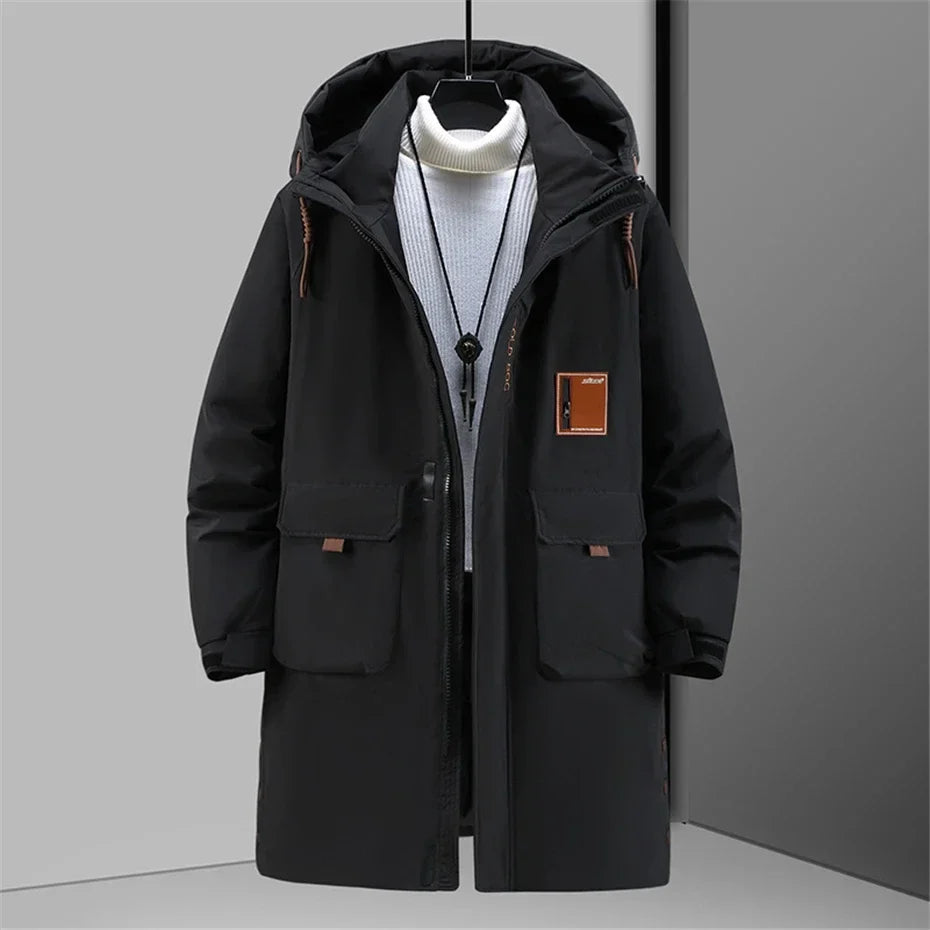 Unisex parka with hood and pockets – long-sleeve winter coat in various colors