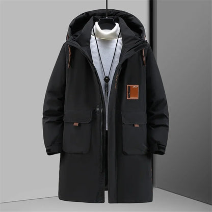 Unisex parka with hood and pockets – long-sleeve winter coat in various colors