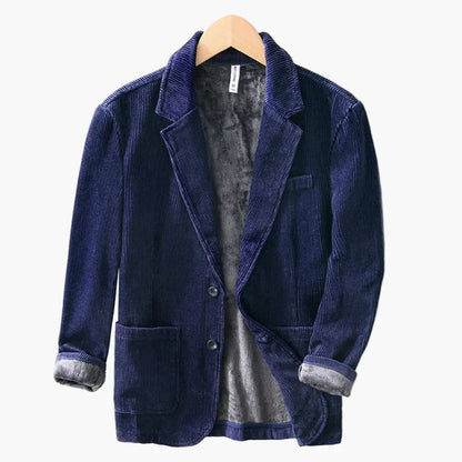 Men's Cord Blazer with Fleece Lining – Classic Casual Jacket for Autumn and Winter