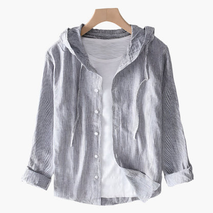 Women's Hoodie Blouse – Casual Long-Sleeve Blouse for Everyday, Office & Leisure