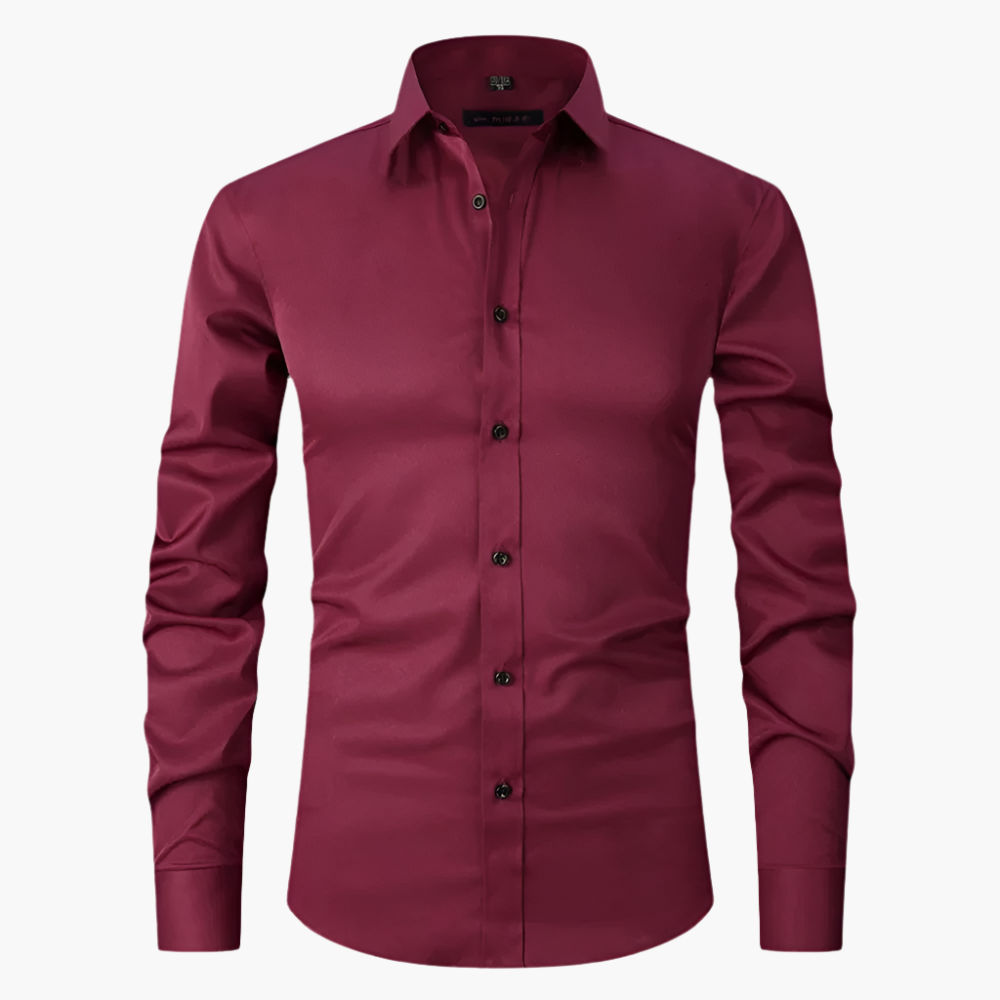 Men's Business & Casual Stretch Shirt Slim Fit – Elegant Long Sleeve Shirt for Office & Everyday Use