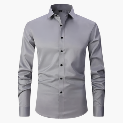 Men's Business & Casual Stretch Shirt Slim Fit – Elegant Long Sleeve Shirt for Office & Everyday Use