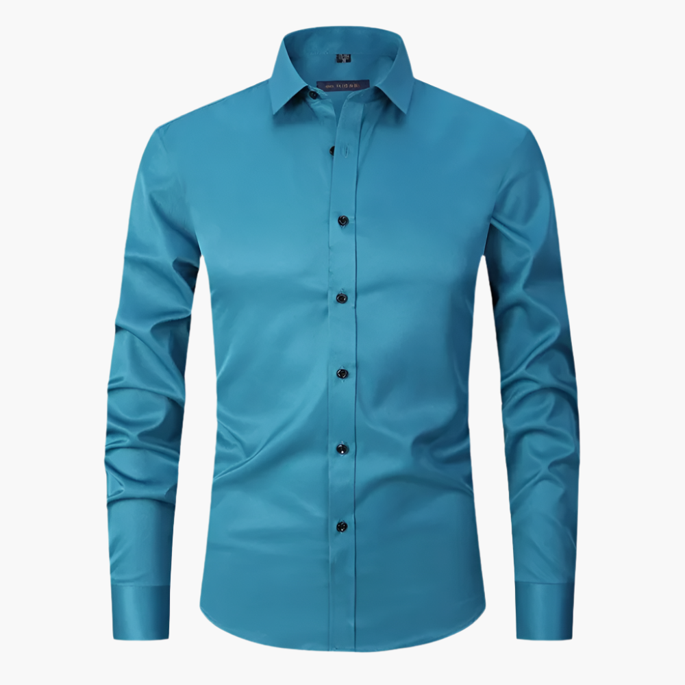Men's Business & Casual Stretch Shirt Slim Fit – Elegant Long Sleeve Shirt for Office & Everyday Use