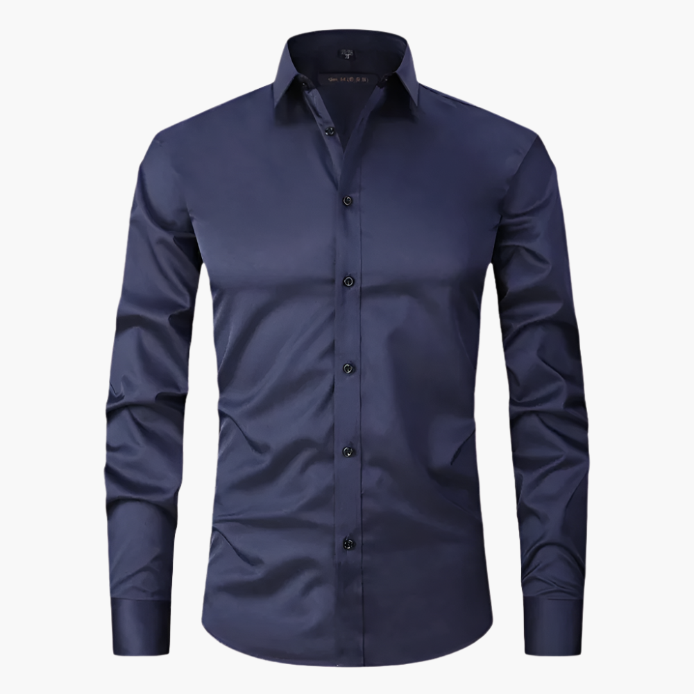 Men's Business & Casual Stretch Shirt Slim Fit – Elegant Long Sleeve Shirt for Office & Everyday Use