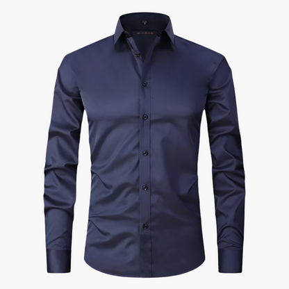 Men's Business & Casual Stretch Shirt Slim Fit – Elegant Long Sleeve Shirt for Office & Everyday Use