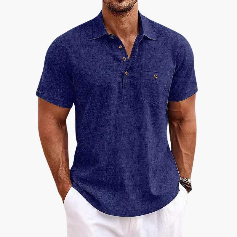 Men's Short-Sleeve Polo Shirt – Classic Modern for Everyday, Leisure & Summer
