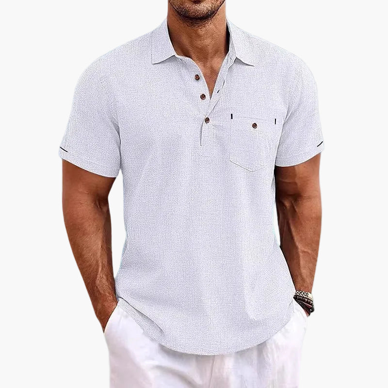 Men's Short-Sleeve Polo Shirt – Classic Modern for Everyday, Leisure & Summer