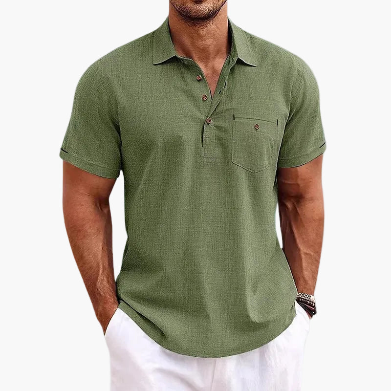 Men's Short-Sleeve Polo Shirt – Classic Modern for Everyday, Leisure & Summer