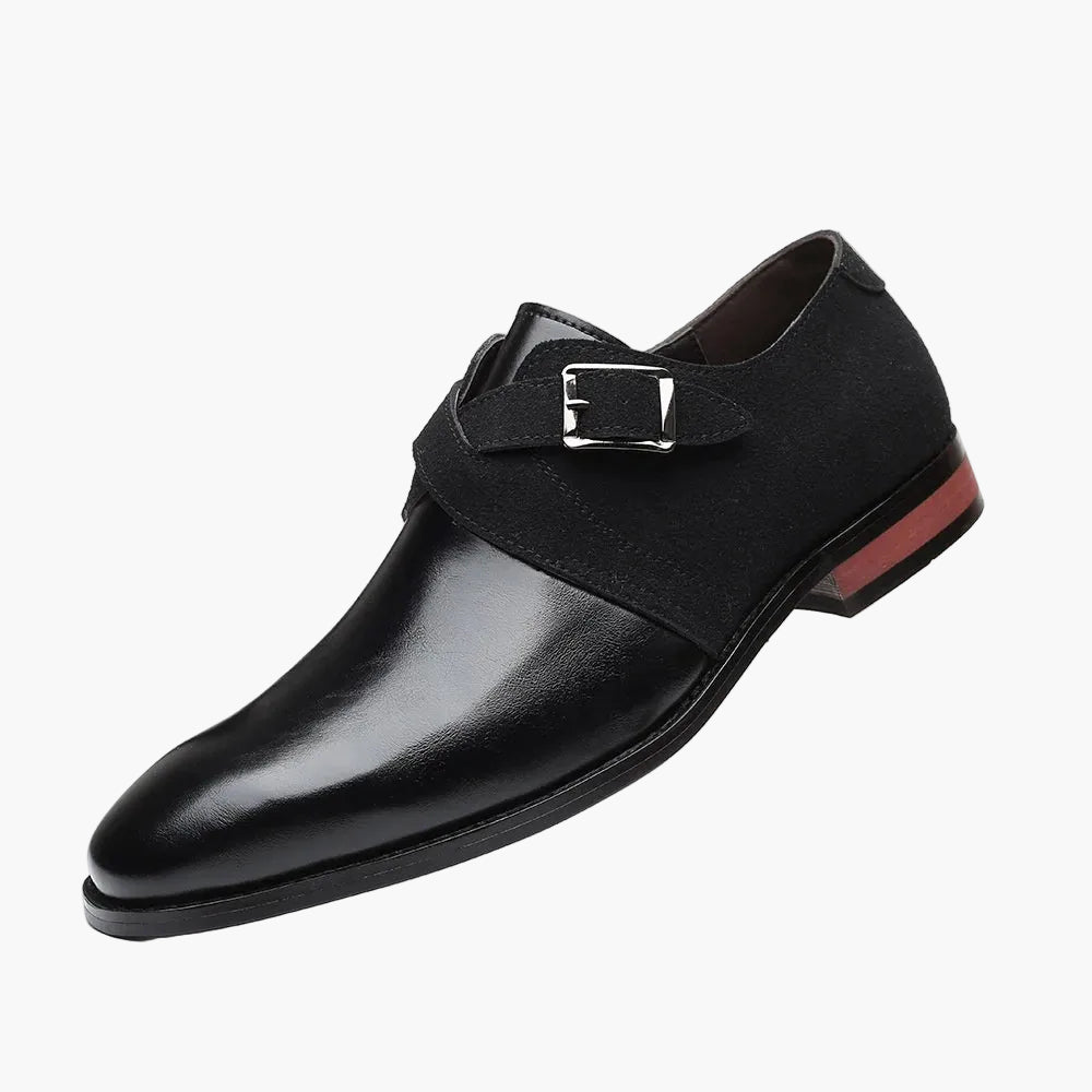 Men's Monkstrap Business Shoes with Double Buckle – Elegant Classic for Office & Events