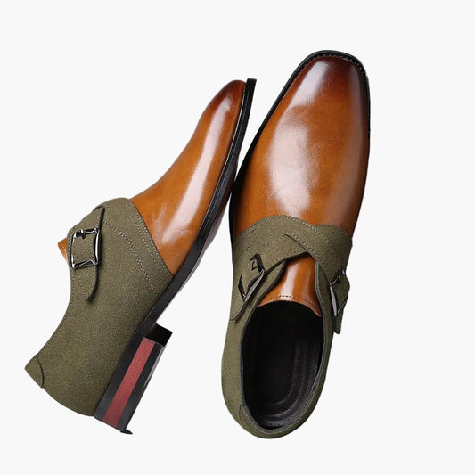 Men's Monkstrap Business Shoes with Double Buckle – Elegant Classic for Office & Events