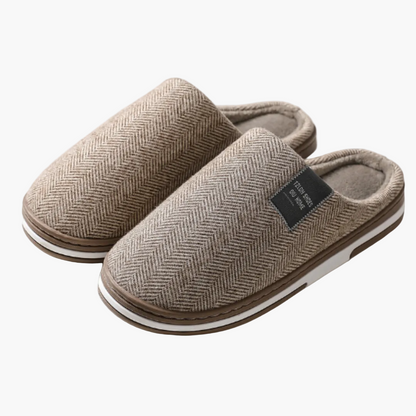 Men's Slippers Classic, Herringbone, Non-Slip, Comfort for Home