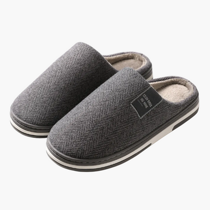Men's Slippers Classic, Herringbone, Non-Slip, Comfort for Home
